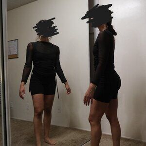 Sheer, Double lined top with draw strings